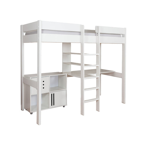 Stompa Duo 2 High Sleeper + 1 Cube 2 Doors White